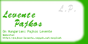 levente pajkos business card